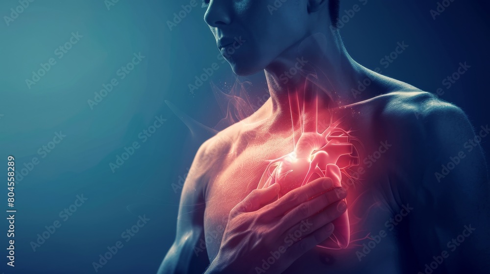 Man chest pain, Human heart disease, coronary artery disease, Leaky ...
