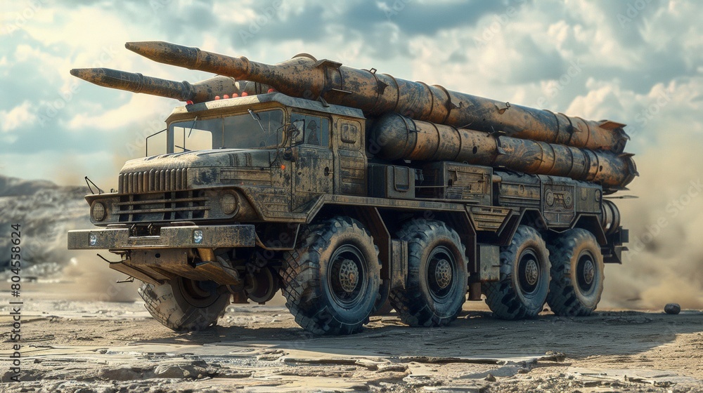 Military Missile Truck with Long-Range Anti-Aircraft System Military Missile Truck with Long-Range Anti-Aircraft System