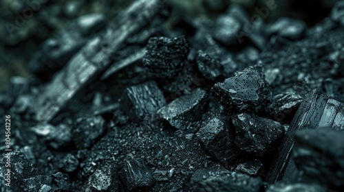 Close up of a pile of coal. Suitable for industrial concepts © Fotograf
