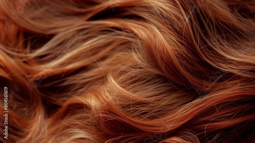 Close-Up of Natural Red Hair Displaying Rich Texture and Vibrant Color