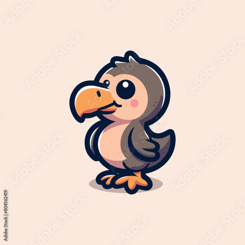 Cute cartoon Baby Dodo Bird illustration