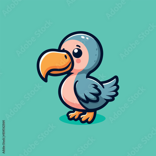 Cute cartoon Baby Dodo Bird illustration
