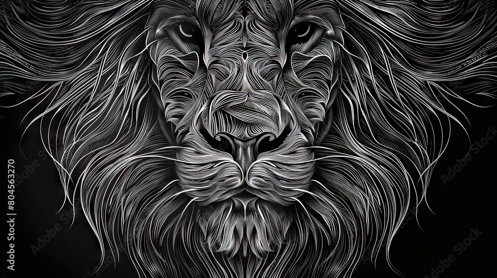 abstrack draw out line vector image ilustration lion abstrack draw out line vector image ilustration lion