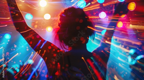 Wallpaper Mural Retro 80s style dance party celebrating Pride flashy neon lights and vintage fashion Torontodigital.ca