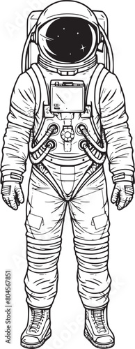 Astronaut hand drawn cartoon design