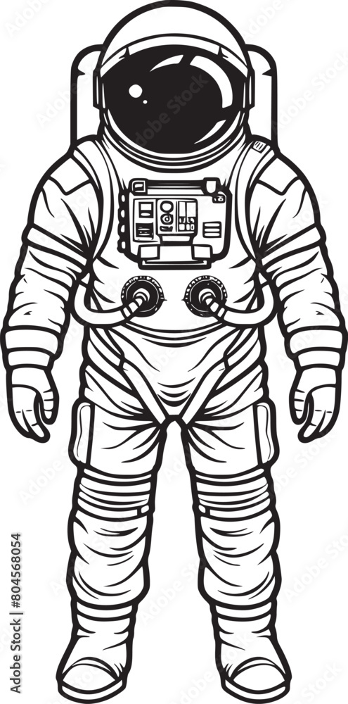 Astronaut hand drawn cartoon design Astronaut hand drawn cartoon design