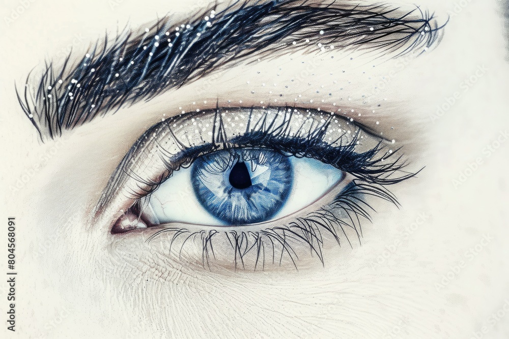 Close up of a person's blue eye, ideal for medical or beauty concepts Close up of a person's blue eye, ideal for medical or beauty concepts