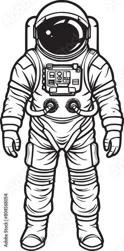 Astronaut hand drawn cartoon design