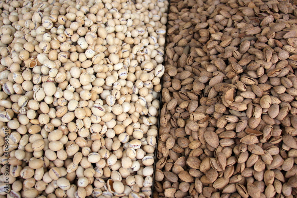 Fototapeta premium Fruits and vegetables are sold at a bazaar in Israel.