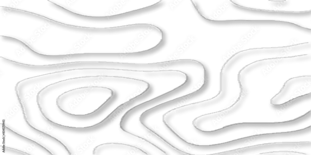 Geometric layered curve line white abstract stripes of white background, Geographic mountain contours vector abstract background. topographic contours map background with geometric lines, Geometric layered curve line white abstract stripes of white background, Geographic mountain contours vector abstract background. topographic contours map background with geometric lines,