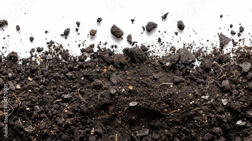 Dirt Pile on White Background Generative AI