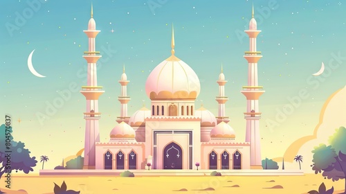 mosque ilustration vector fantasy building religion