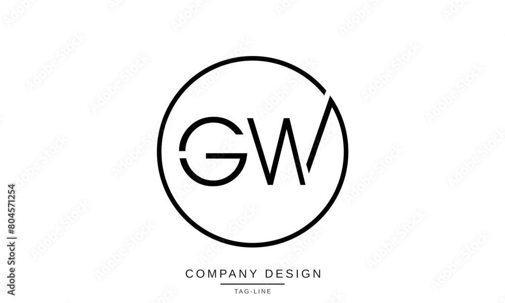 GW, WG Abstract Letters Logo Monogram design Font Icon GW, WG Abstract Letters Logo Monogram design Font Icon