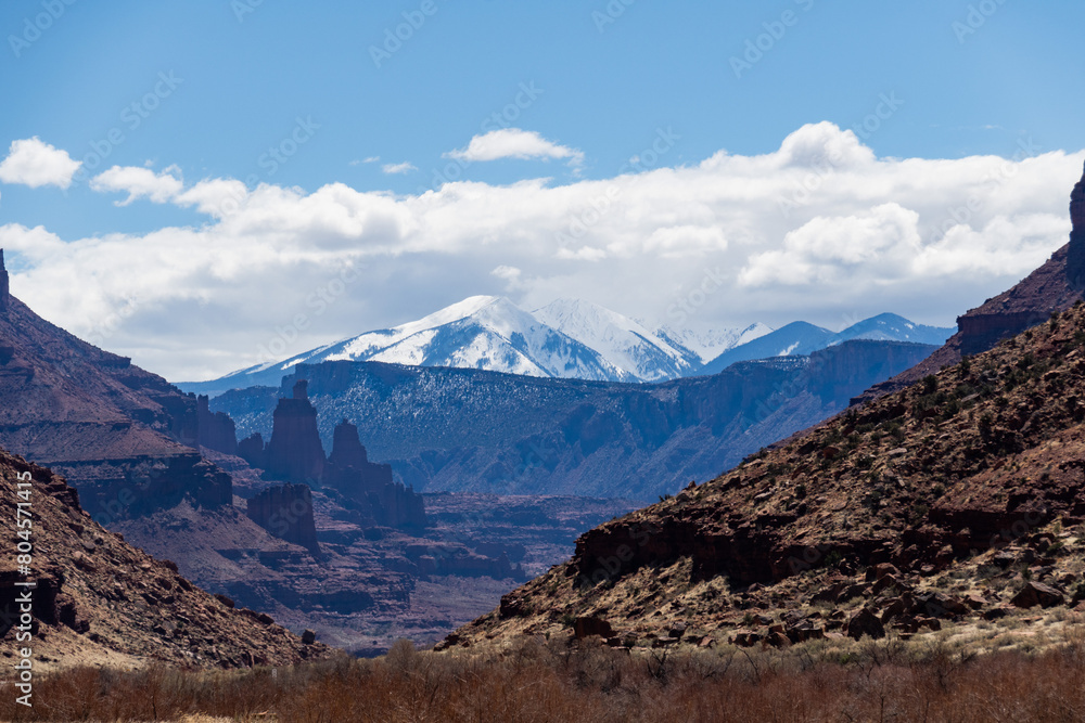 Utah Praire Landscape with the La Sal Mountains In the Background