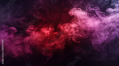 Dramatic smoke and fog in contrasting vibrant red, blue and purple colors, vibrant and intense abstract background or wallpaper.