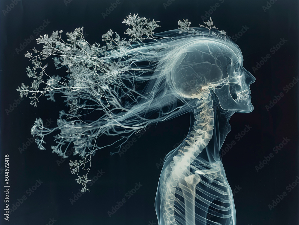 Concept photos about skeleton and trees Concept photos about skeleton and trees