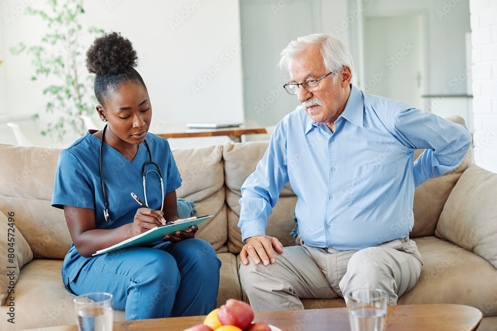 custom made wallpaper toronto digitalnurse senior ache backache home care patient pain elderly woman retirement nursing assistance old man caregiver doctor health nursing home prescription