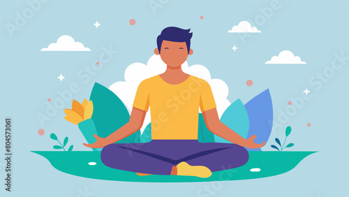 A guided meditation session specifically designed for individuals with Aspergers to help manage anxiety and promote relaxation.. Vector illustration