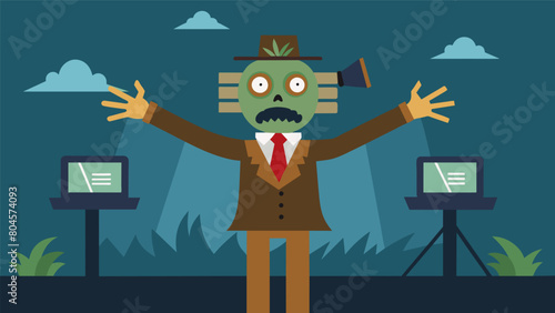 No one could escape the terror of the scarecrow news anchor his face appearing on every television screen and his words filling households with dread.