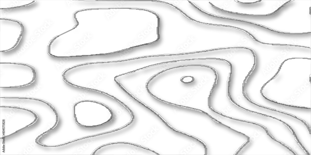Geographic mountain contours vector abstract background. paper cut with geometric lines, Geometric layered curve line white abstract stripes of white background. Geographic mountain contours vector abstract background. paper cut with geometric lines, Geometric layered curve line white abstract stripes of white background.