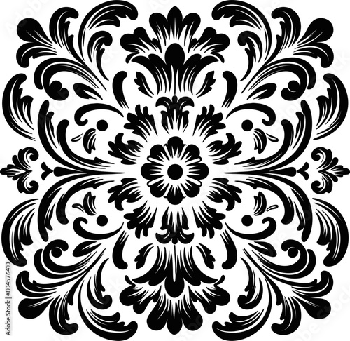 Flemish baroque style floral ornament