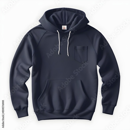 A hooded sweatshirt with a front pocket