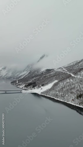 Aerial view of beautiful Norway landscape