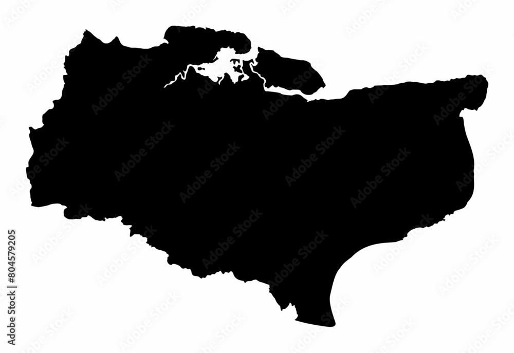 Kent county silhouette map Kent county silhouette map