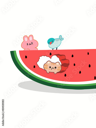 illustration of a watermelon