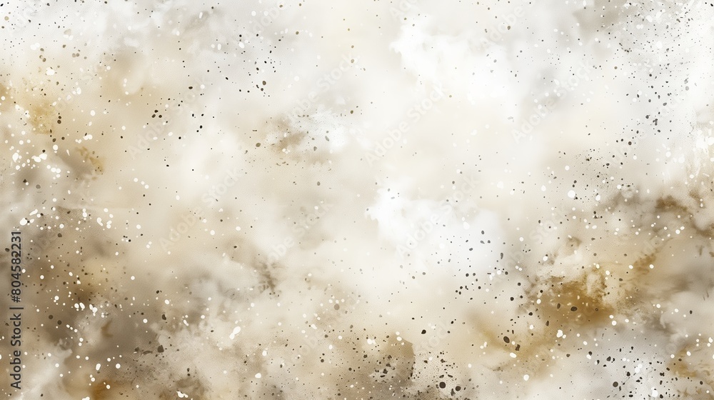A white background, with grey-beigh smoke and hints of tiny gold specks. A white background, with grey-beigh smoke and hints of tiny gold specks.