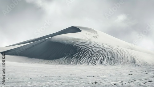 Desert sand pile, dune isolated on white background photo