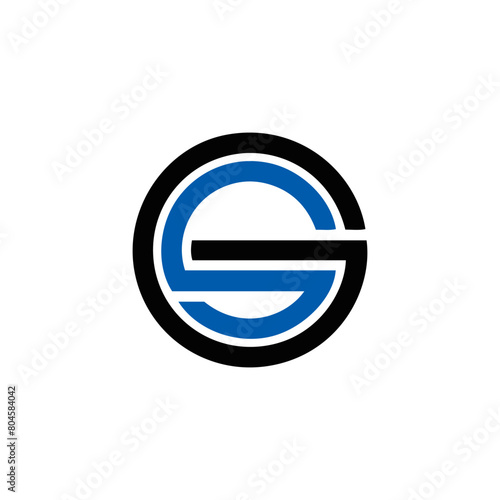 SG logo. S G design. White SG letter. SG, S G letter logo design. Initial letter SG linked circle uppercase monogram logo. S G letter logo vector design.