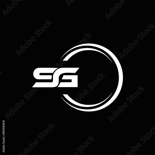 Free Download SG logo. S G design. White SG letter. SG, S G letter logo design. Initial letter SG linked circle uppercase monogram logo. S G letter logo vector design. - GFXLoad