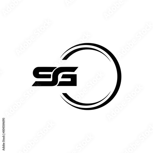 Free Download SG logo. S G design. White SG letter. SG, S G letter logo design. Initial letter SG linked circle uppercase monogram logo. S G letter logo vector design. - GFXLoad