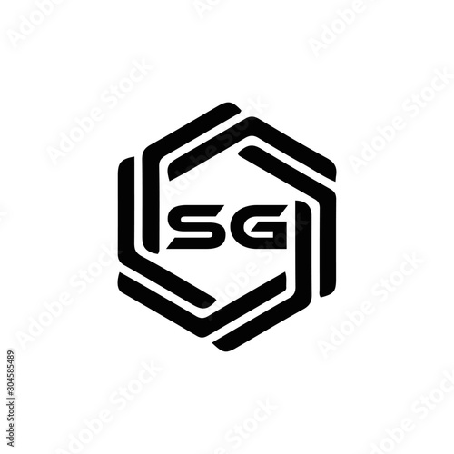 SG logo. S G design. White SG letter. SG, S G letter logo design. Initial letter SG linked circle uppercase monogram logo. S G letter logo vector design.