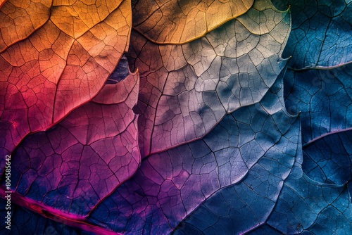 vibrant leaf texture closeup colorful amoled wallpaper abstract digital art photo
