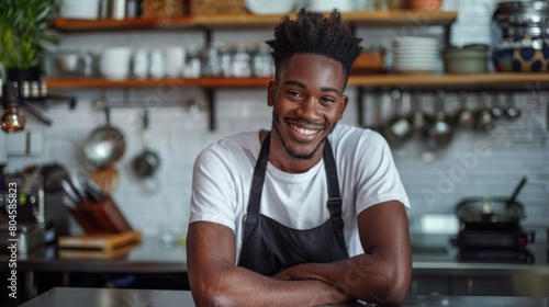 Happy Chef in Commercial Kitchen