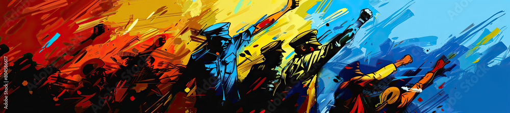Revolutionary Poetry (Yellow): Symbolizes the use of poetry as a form of expression and communication within revolutionary movements Revolutionary Poetry (Yellow): Symbolizes the use of poetry as a form of expression and communication within revolutionary movements
