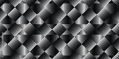 Seamless pattern squares lines dots. Vector illustration.
