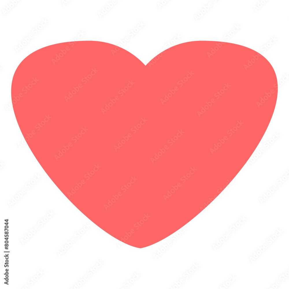 Red heart shape vector icon