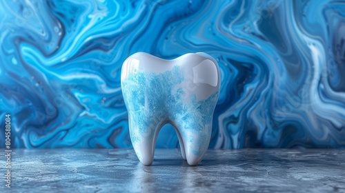 Soothing blue and green dental health background design with calming color shades