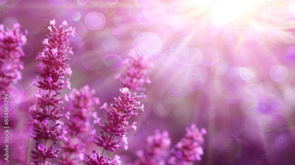 Fototapeta premium A tight shot of blooms with sunlight filtering through their backs