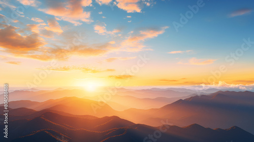 sunrise over mountains