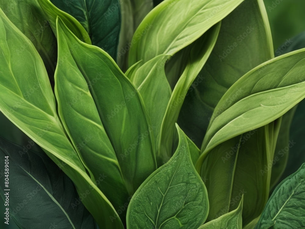 Green Leaf Splendor for Plant Healthy Day Suitable for Background