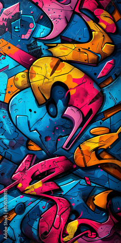 Wallpaper Mural abstract graffiti on the wall Torontodigital.ca