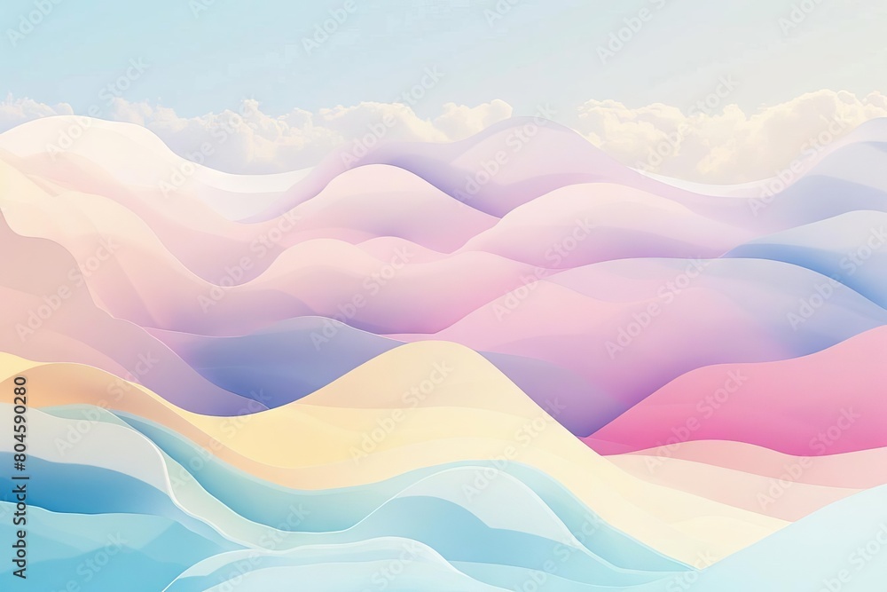 dreamy abstract cloud shapes in soft pastel colors ai generated illustration