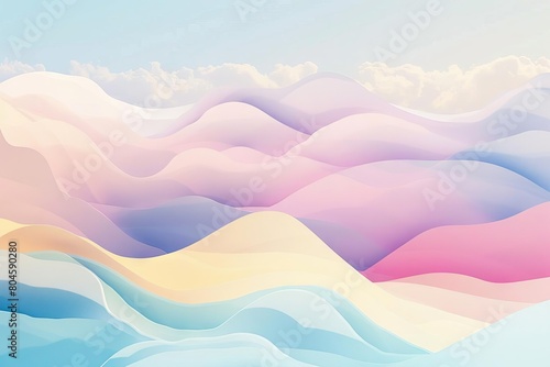 dreamy abstract cloud shapes in soft pastel colors ai generated illustration