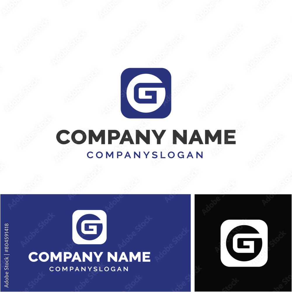 glogo logo design, vector logo, illustration 