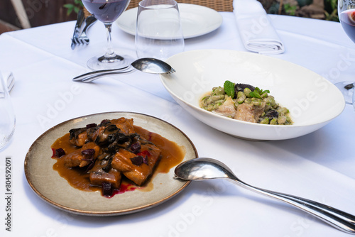 Grandma's typical Catalan food, snails and legumes