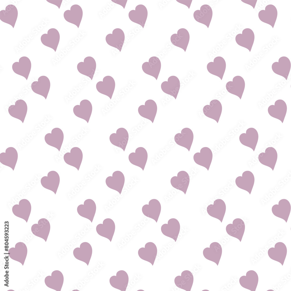 purple hearts love seamless pattern design